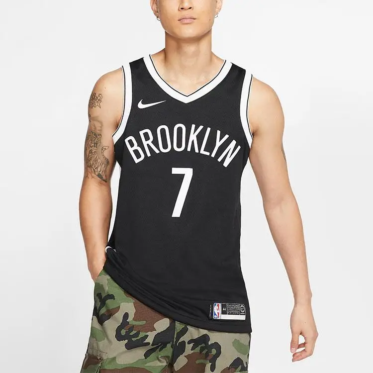 Maglia Swingman da Trasferta Nera Nike NBA Brooklyn Nets Uomo Streetwear 864459-018 S miniatura 4