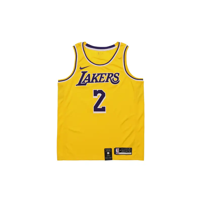 Maglia Swingman NBA Nike, Edizione Los Angeles Lakers Lonzo Ball Maglia da Uomo Gialla AA7099-728 M