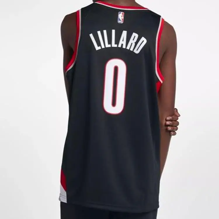 Maglia Swingman Nike NBA Damian Lillard Icon Edition - Portland Trail Blazers Uomo Maglia Nera 864505-010 S miniatura 3