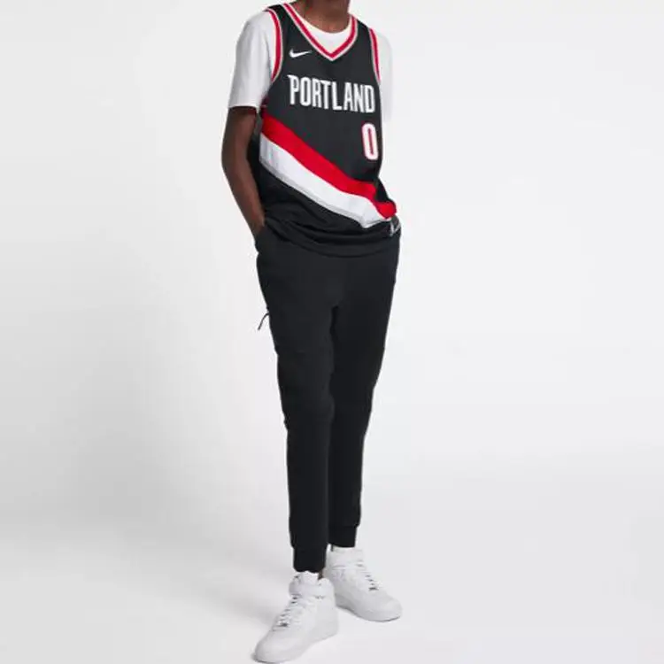 Maglia Swingman Nike NBA Damian Lillard Icon Edition - Portland Trail Blazers Uomo Maglia Nera 864505-010 S miniatura 5