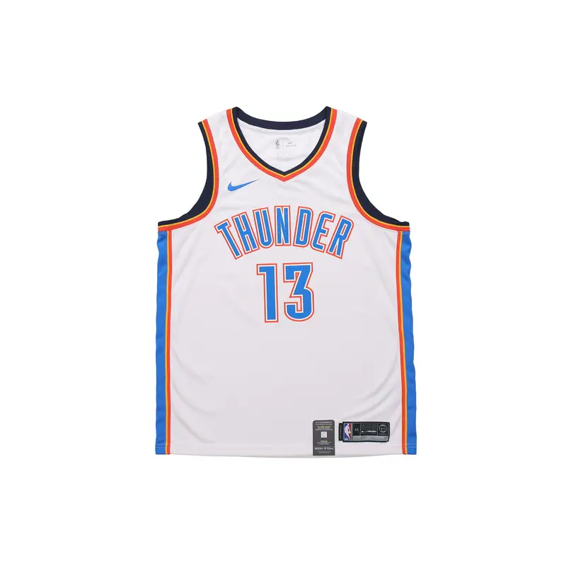 Maglia Swingman Nike NBA Paul George Edizione Association, Maglia Uomo Oklahoma City Thunder Bianca 864437-104 S