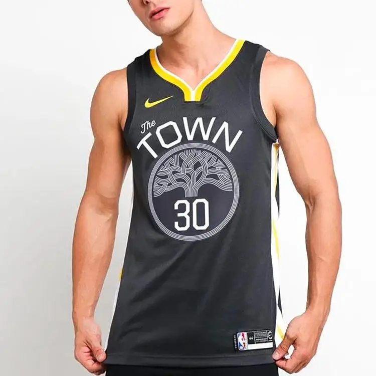 Maglia Swingman Nike Stephen Curry Golden State Warriors NBA Statement Edition Uomo Maglie Carbone 877205-060 M miniatura 3