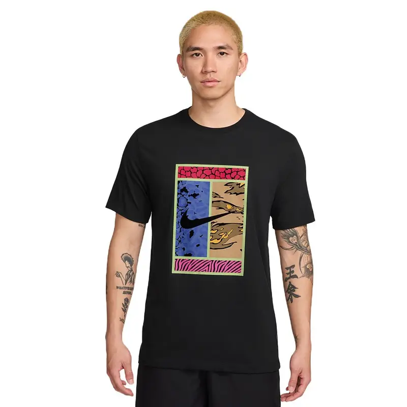 Maglia Tennis Court Big Logo Nero Uomo L