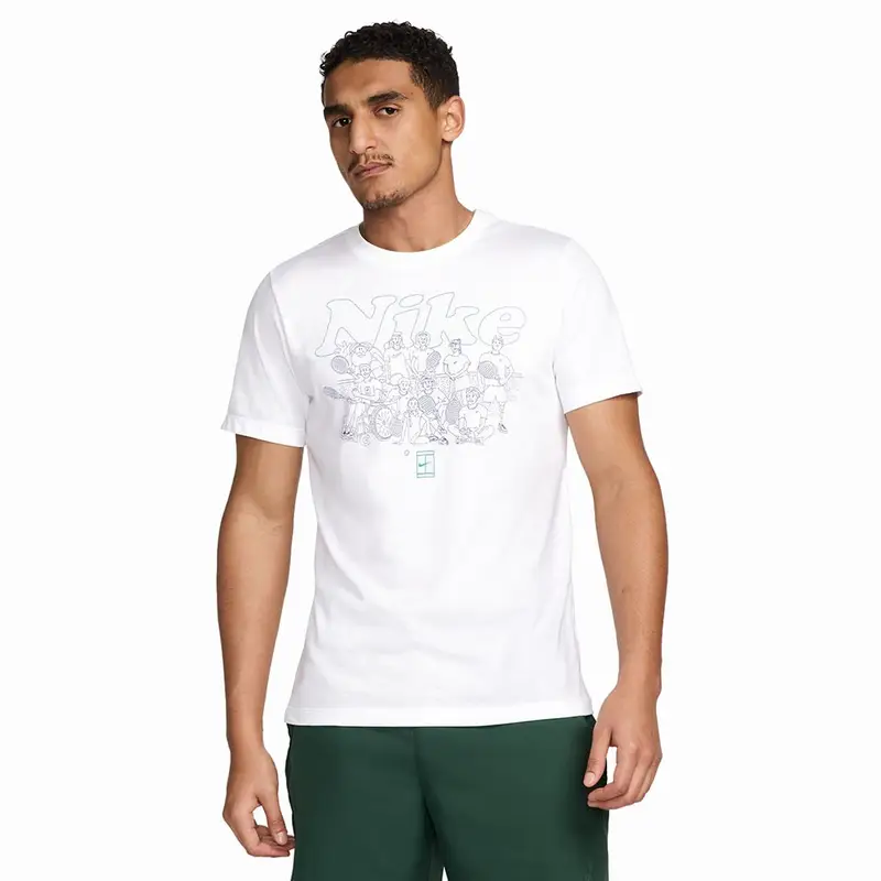 Maglia Tennis Court Scritta Bianco Uomo XL