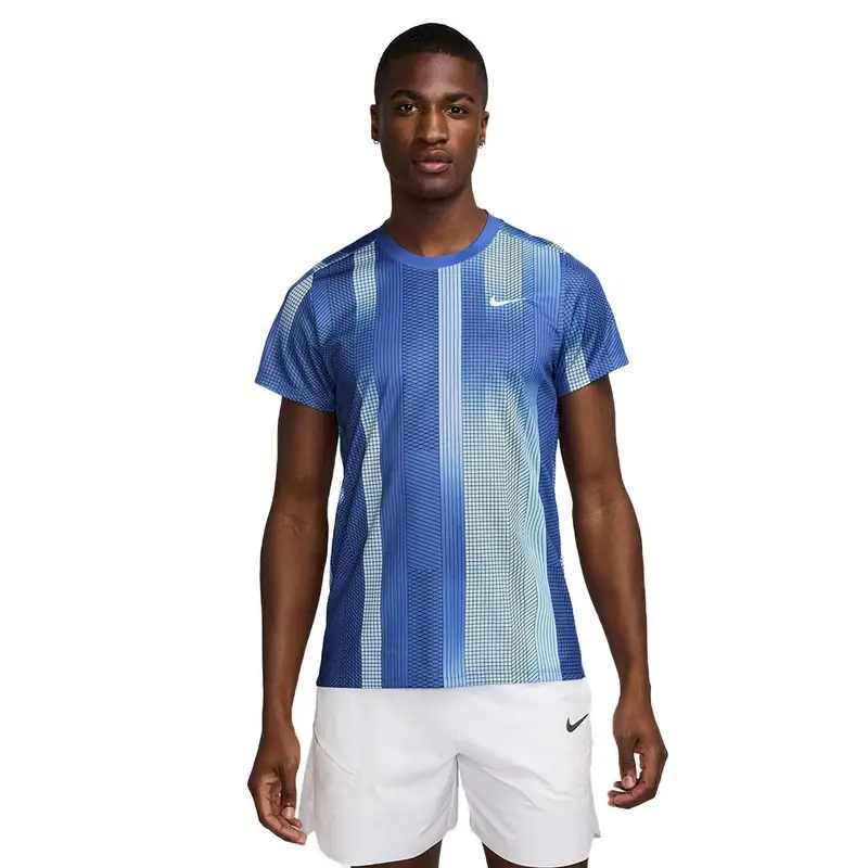 Maglia Tennis Court Victory Print Comet Blue Uomo M