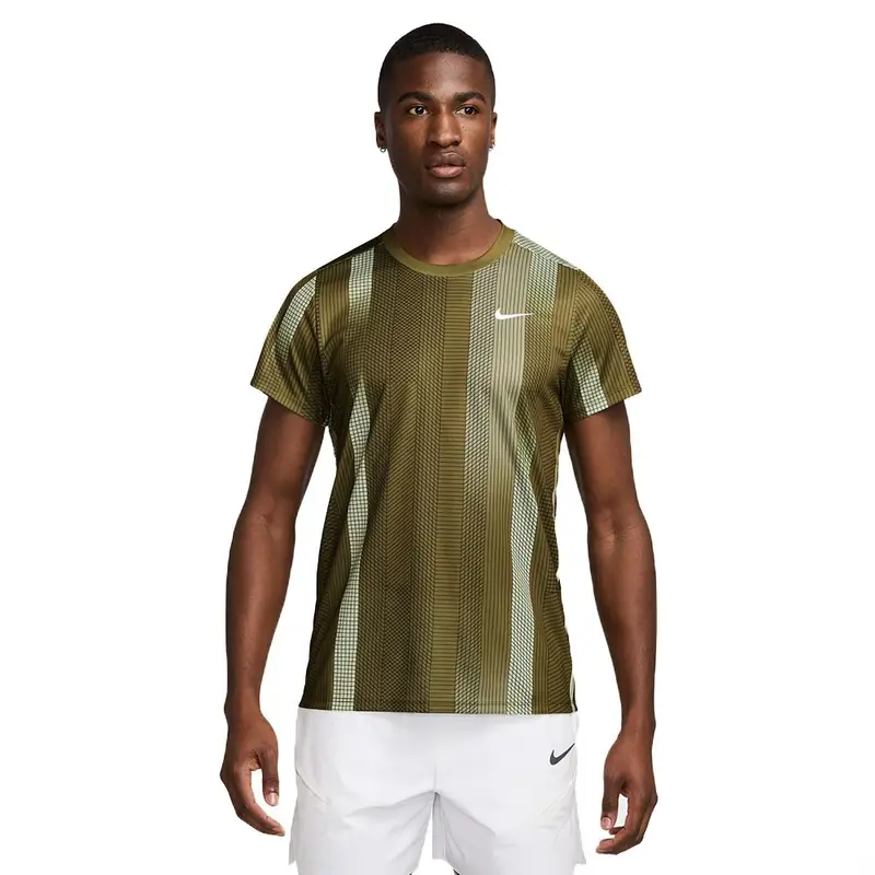 Maglia Tennis Court Victory Print Olive Flak Uomo XL