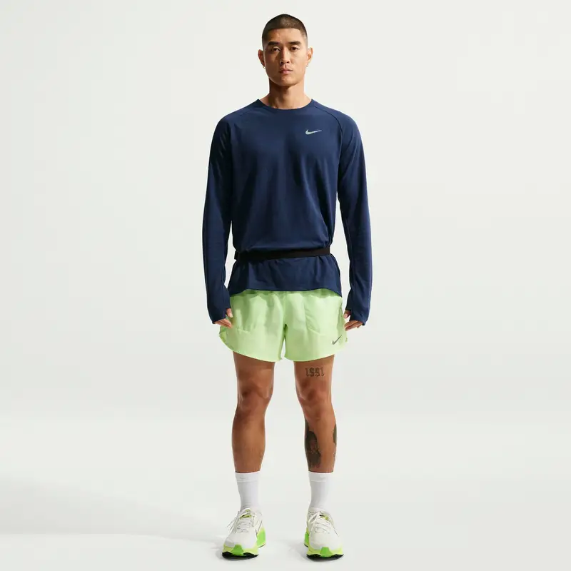 Maglietta a manica lunga Nike Stride Dri-Fit Bleu