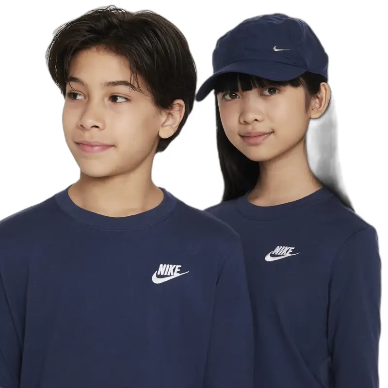 Maglietta a manica lunga per bambini Nike Bleu