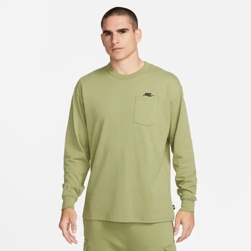 Maglietta a maniche lunghe Nike Sportswear Premium Essentials Marron