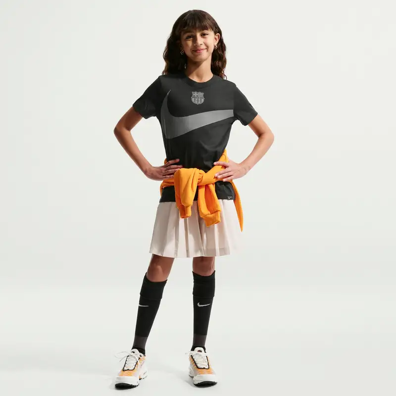Maglietta bambino FC Barcelona Swoosh 2025/26 Noir