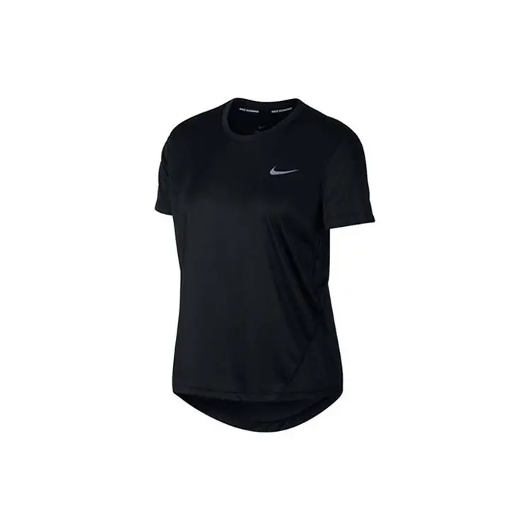 Maglietta da allenamento sportivo Nike Dri-FIT ad asciugatura rapida e traspirante a maniche corte da donna Top Nero AJ8122-010 L