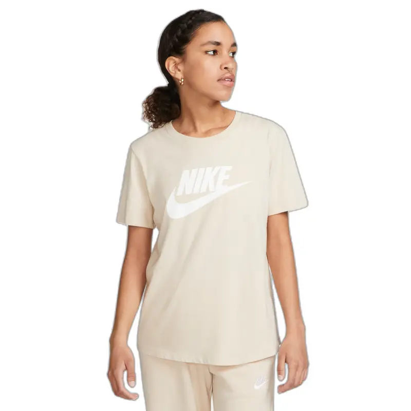 Maglietta da donna Nike Club Icon Futura Beige