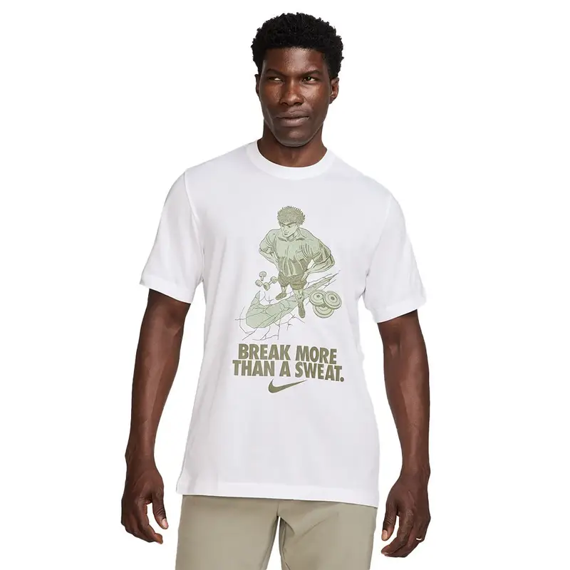 Maglietta Palestra Fantasia Break More Train Bianco Uomo XL