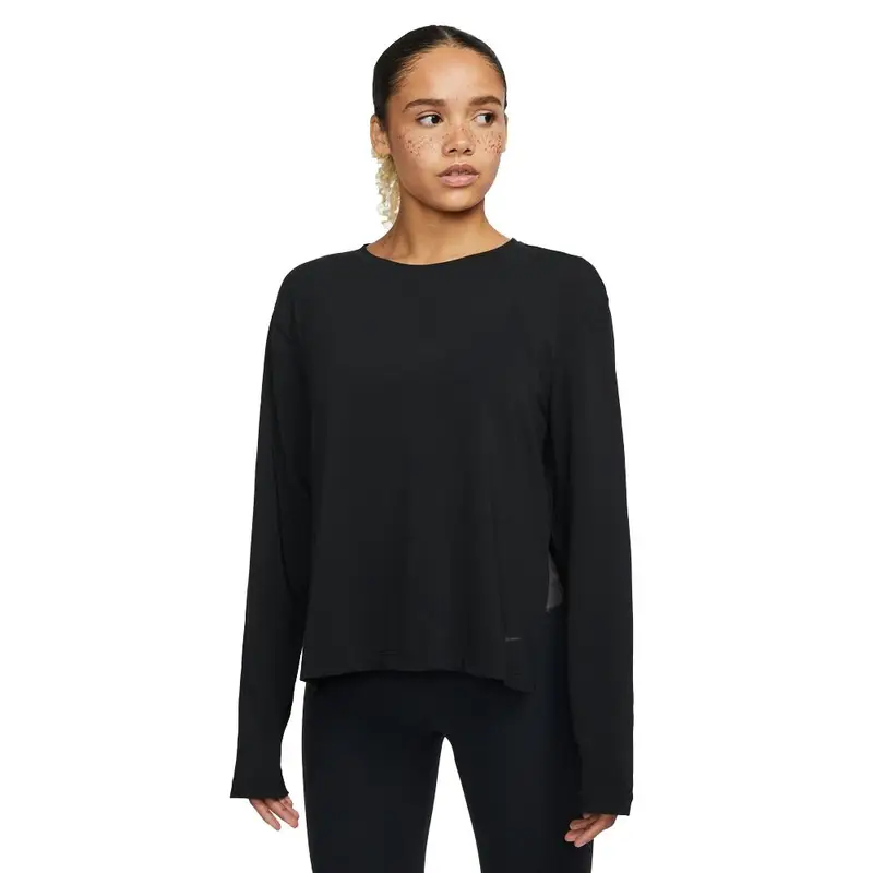 Maglietta Palestra Manica Lunga Yoga Nero Donna XS