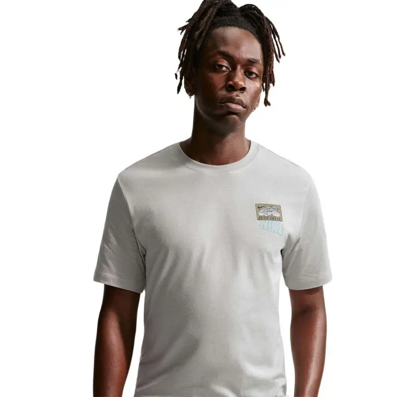 Maglietta Palestra Train Stickers Grigio Uomo L