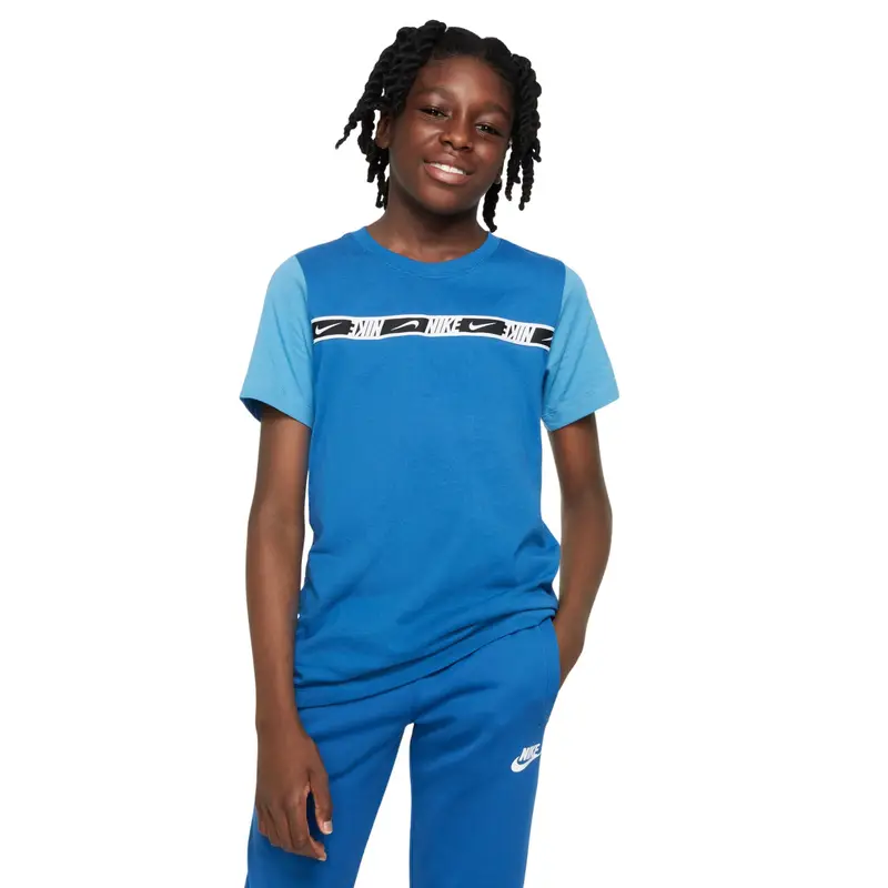 Maglietta per bambini Nike Repeat Bleu