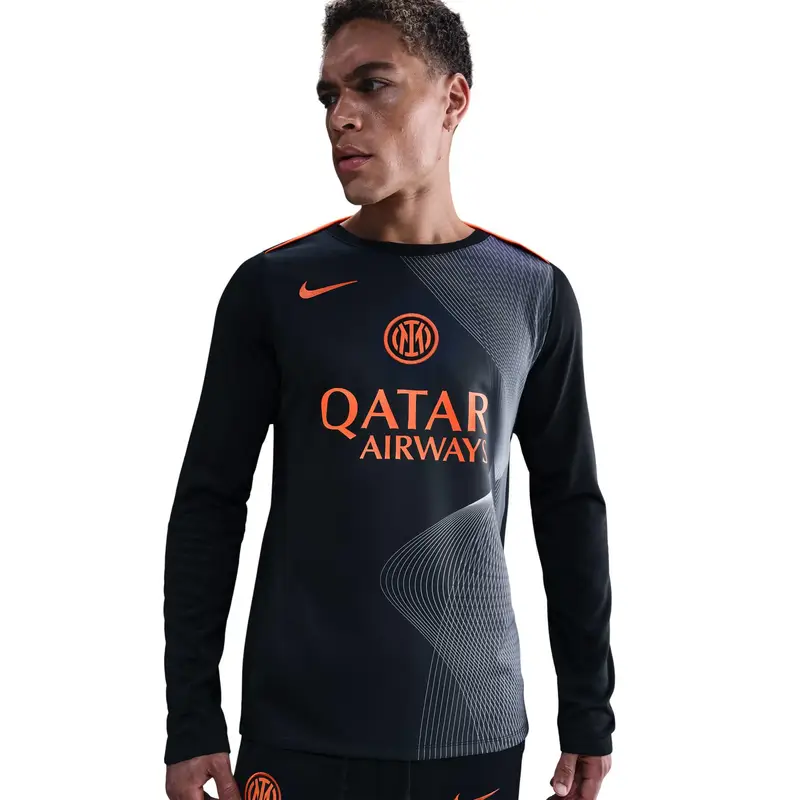 Maglietta Prematch Inter Milan Total 90 Soccer 2025/26 Noir