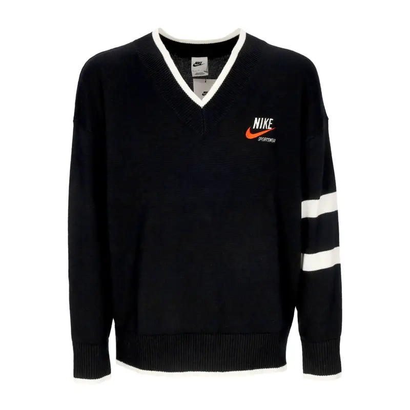 Maglione Leggero Uomo Sportswear Trend Sweater Black/sail/team Orange/sail