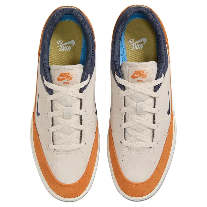 Malor SB Monarch Blu Tuono Sneakers Unisex Arancione Light-Orewood-Brown Vela FV6064-103 miniatura 4