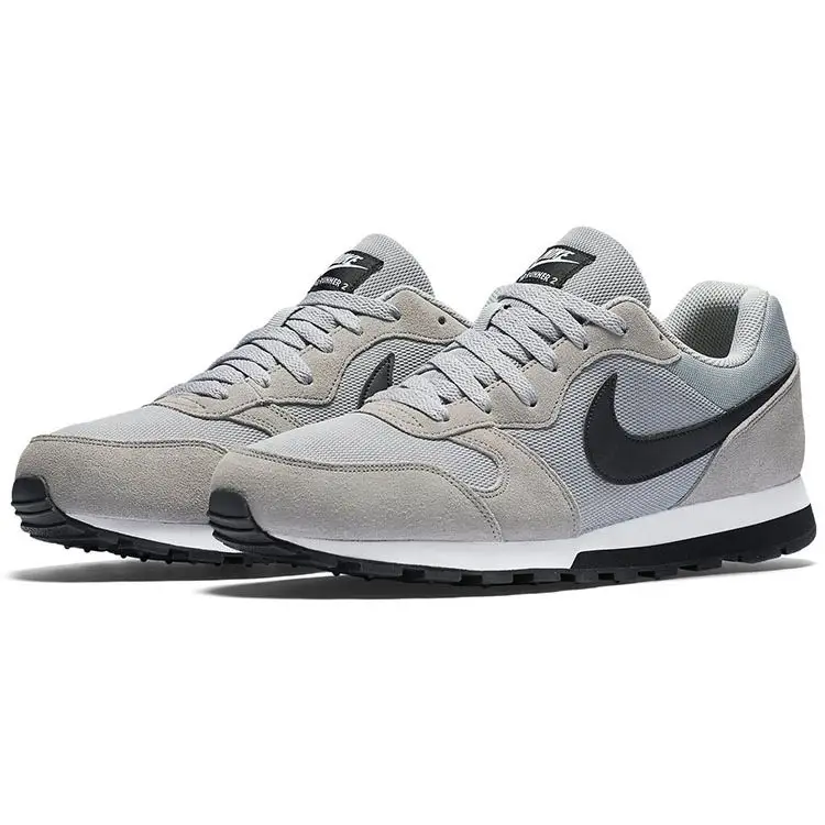 Nike MD Runner 2 Sneakers Uomo Grigio Lupo Nero e Bianco miniatura 5