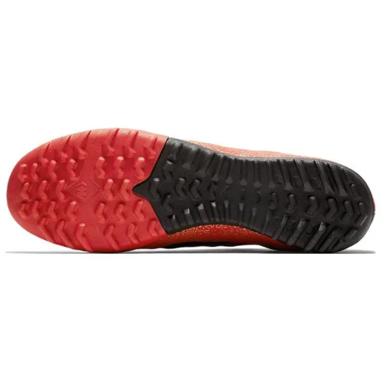 Mercurial Vapor 12 Academy CR7 Punta Tonda Allacciatura TF (Tacchetti in gomma) Scarpe da Calcio Resistenti Ammortizzanti Uomo Scarpe da Calcio Rosso Nero AJ3732-601 40 miniatura 3