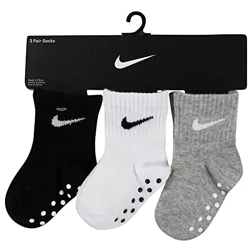 Nike Mid Cut Quarter Gripper Socks, Black/White/Grey, 6 miniatura 2