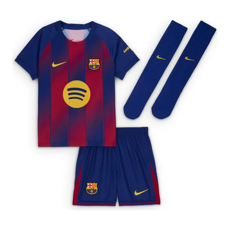 Mini kit casa bambino FC Barcelona 2025/26 Bleu
