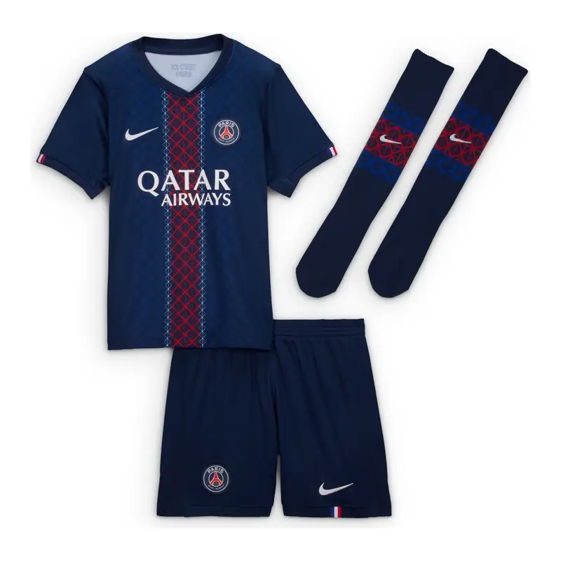 Mini kit casa bambino PSG 2025/26 Bleu