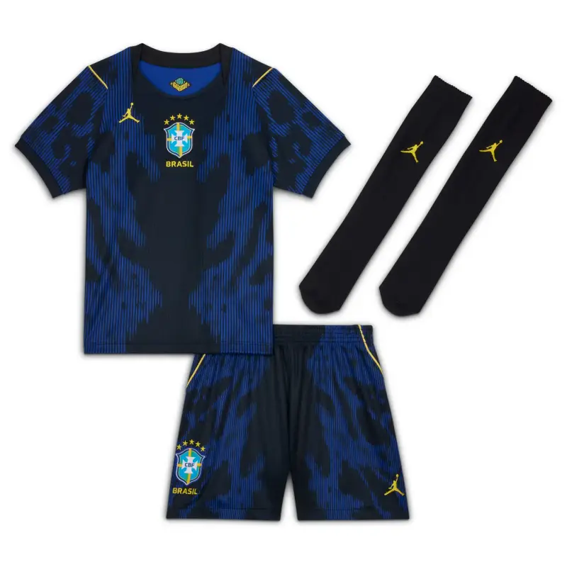 Mini-kit Esterno bambino Brasile Coupe du Monde 2026 Bleu