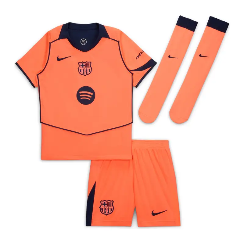 Mini kit terzo bambino FC Barcellona 2025/26 Orange