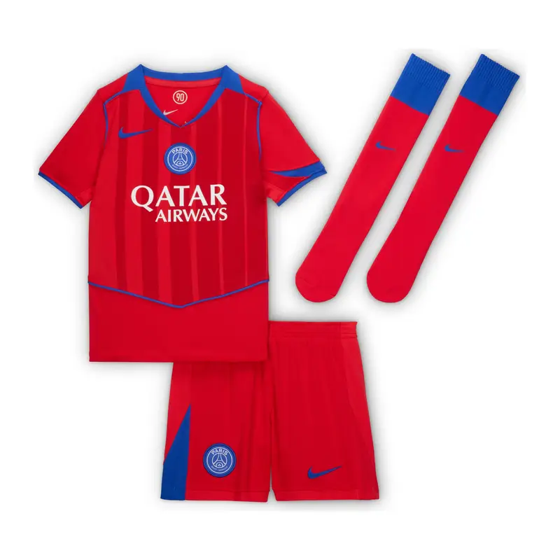 Mini-kit terzo bambino PSG 2025/26 Rouge