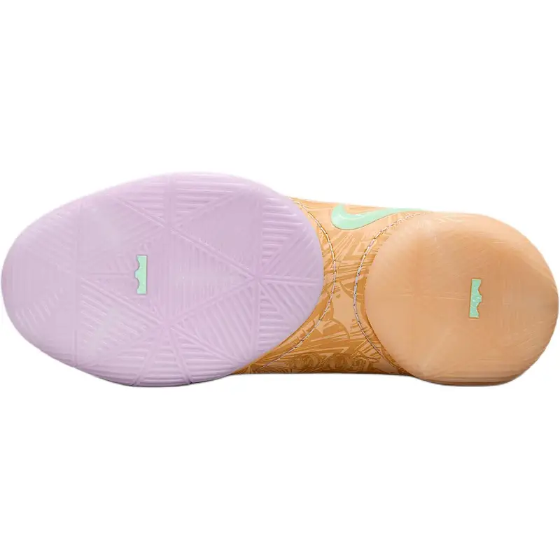 Monopoly x Nike LeBron 22 GS All-Star Sneakers da Bambino Marrone Oro Celeste Blu Ghiaccio HV8615-200 36 miniatura 3