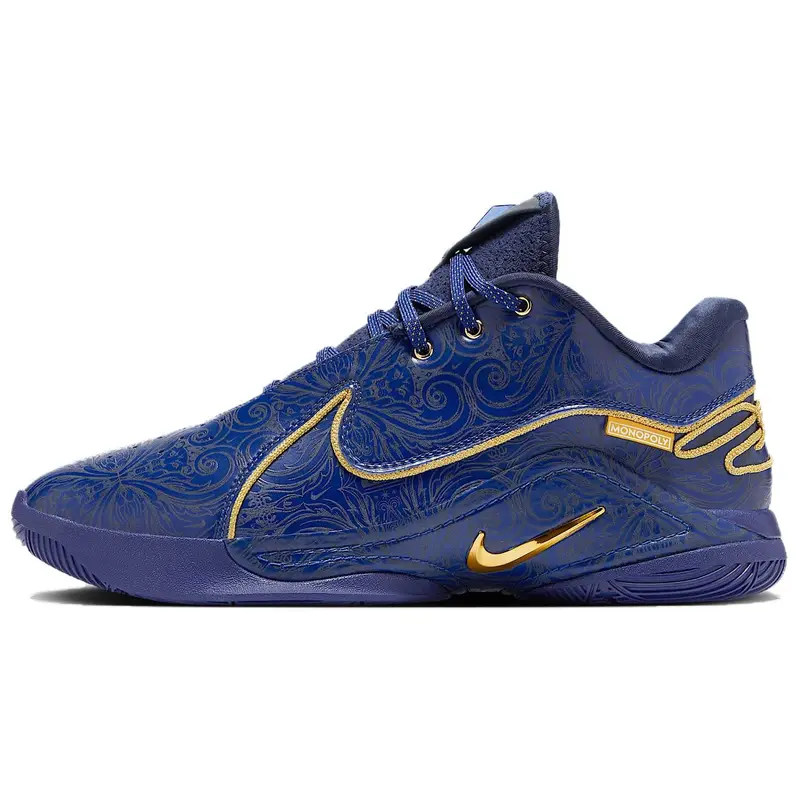 Monopoly x Nike LeBron 22 NRG EP Token Sneakers Unisex Blu Blu Reale Profondo Oro Metallizzato HV5146-400 47 5