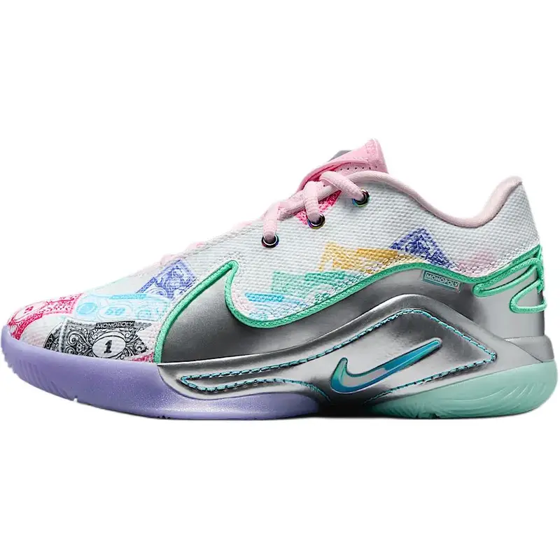 Monopoly x Nike LeBron 22 QS GS Scarpe da Ginnastica per Bambini Multicolore Bianco Verde-Fluorescente HV6873-100 33 5