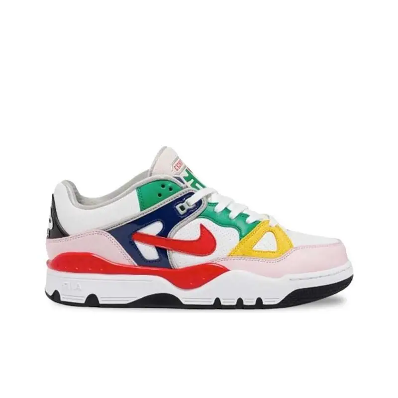 Nigo x Air Force 3 Low SP OGIN - Bianco Multicolor Esclusivo per Otsumo Plaza Giappone Sneakers Unisex Rosso Universitario Giallo Tour Rosa Schiuma HQ7534-100 37 5 miniatura 2
