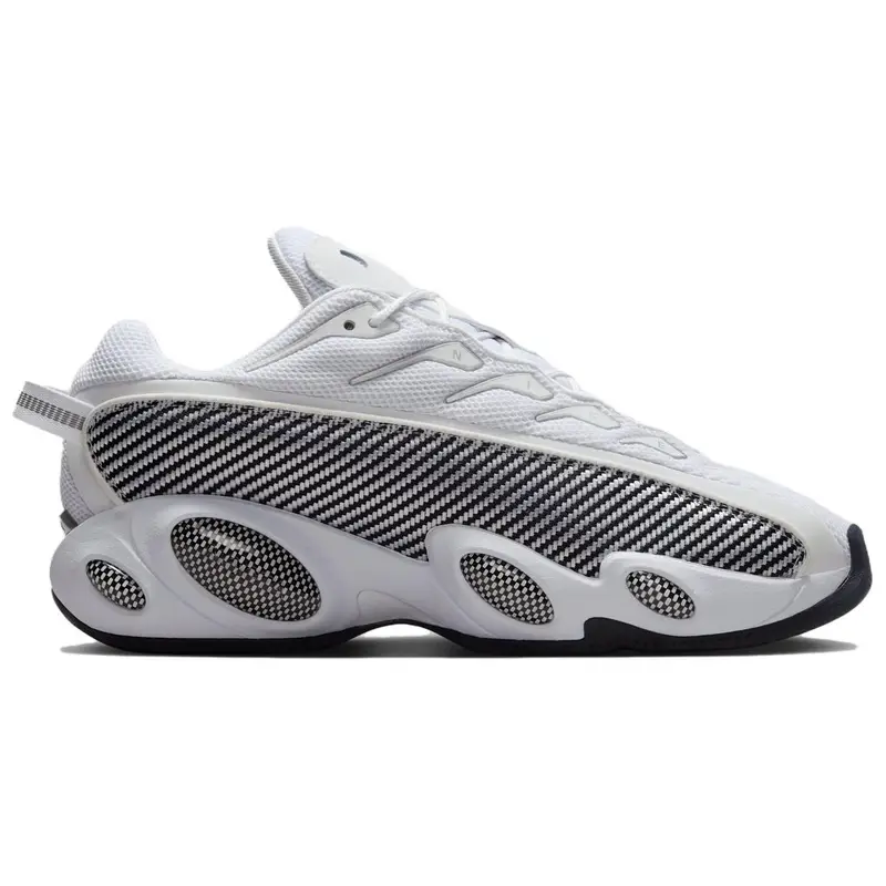 NOCTA x Nike Glide Bianco Nero Sneakers da Uomo Oro Università DM0879-101 42 5 miniatura 2