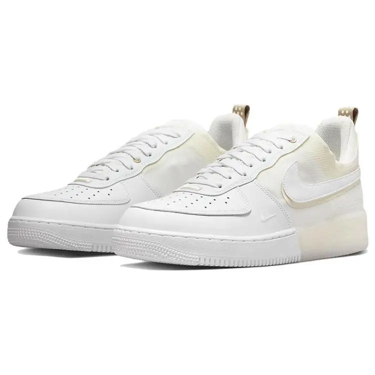 Nuove Nike Air Force 1 React Latte di Cocco DH7615-100 42 miniatura 2