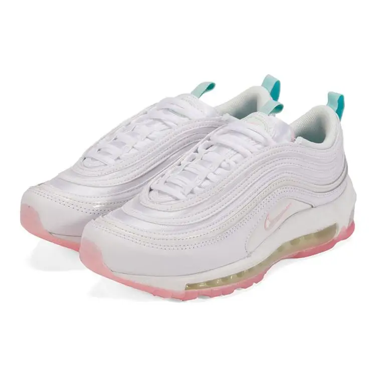Nuove Nike Air Max 97 Bianche Verde Chiaro da Donna DJ1498-100 37.5 miniatura 2