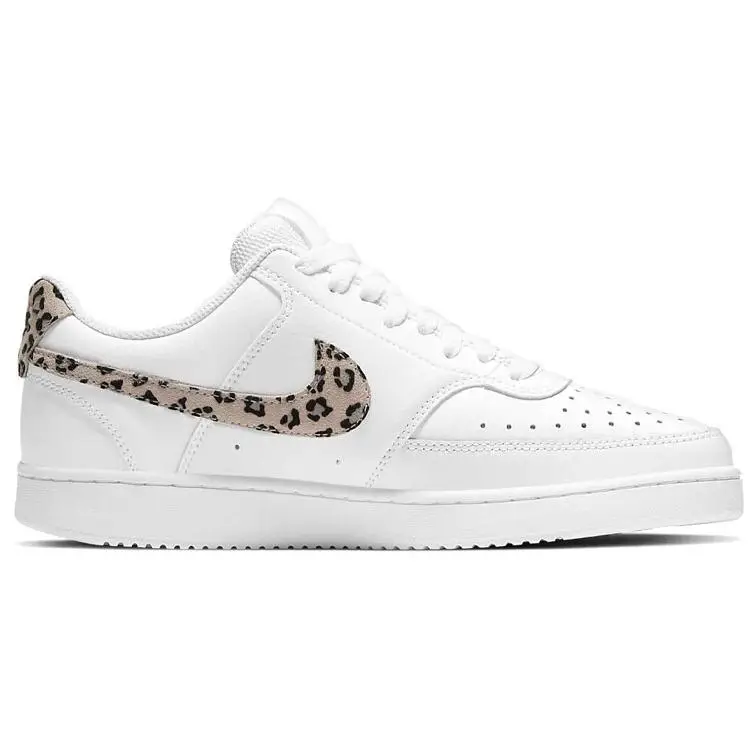 Nuove Nike Court Vision Low Leopard Swoosh Bianche da Donna DD9665-100 36.5 miniatura 2