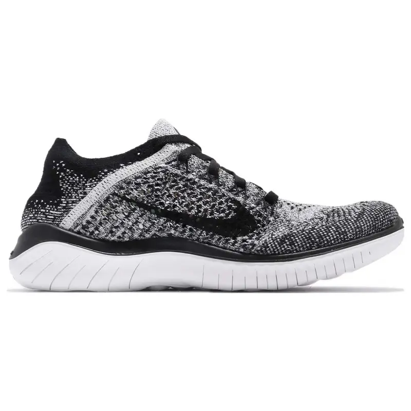 Nuove Nike Free Rn Flyknit 2018 Oreo da Donna 942839-101 37.5 miniatura 4