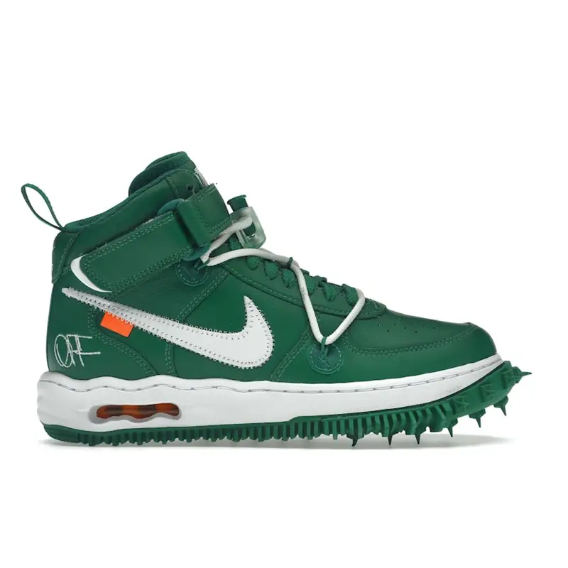 Off-White x Nike Air Force 1 Mid SP Pelle Verde Pino Sneakers Unisex DR0500-300 46