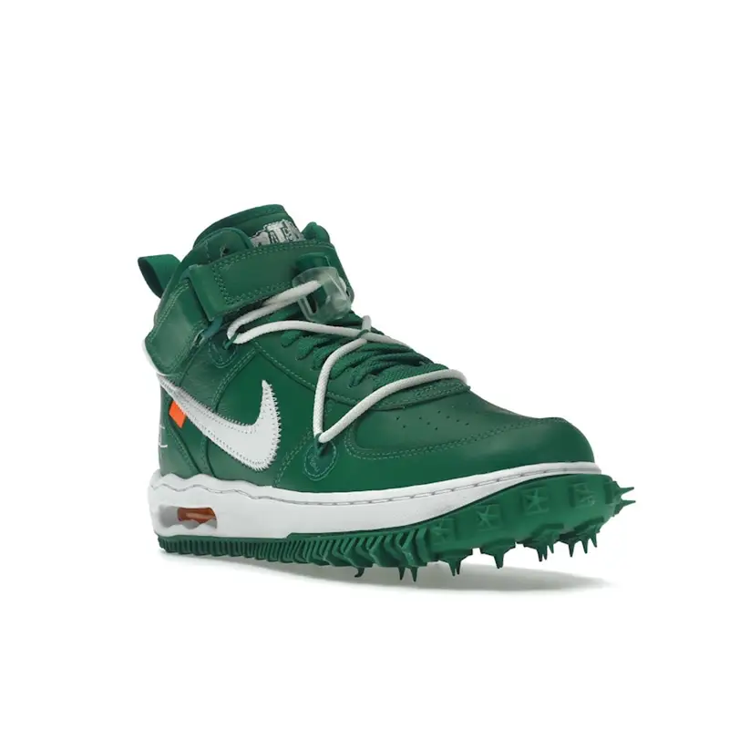 Off-White x Nike Air Force 1 Mid SP Pelle Verde Pino Sneakers Unisex DR0500-300 47 5 miniatura 4