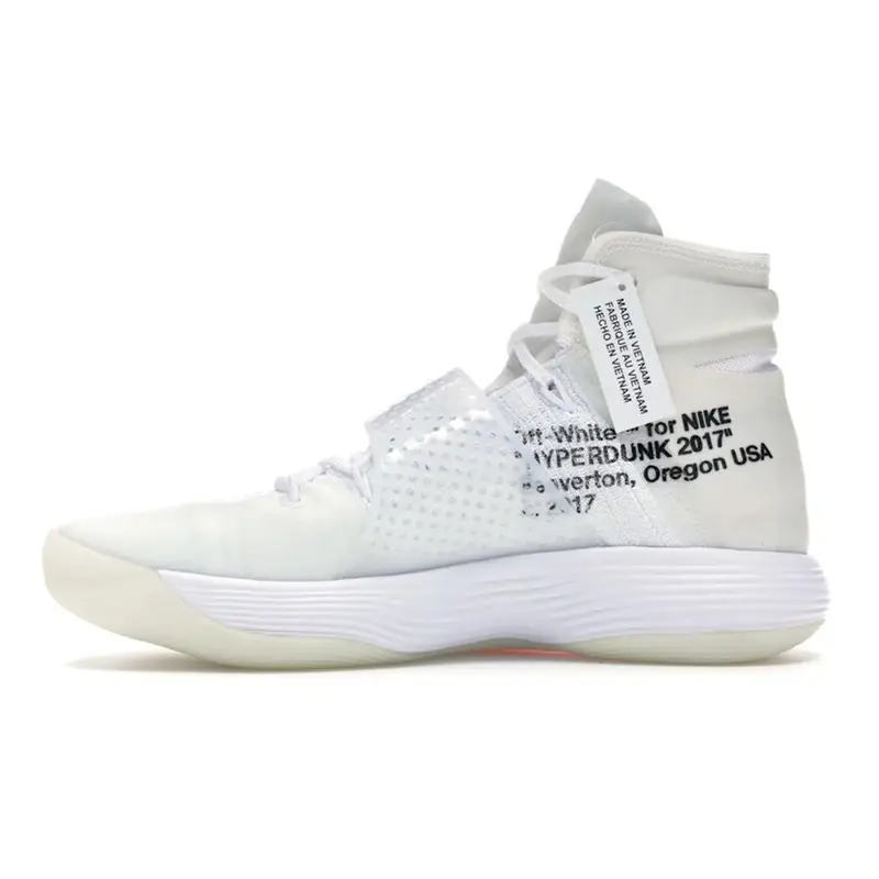 Off-White x Nike Hyperdunk 2017 Flyknit The Ten Sneakers Unisex Bianco-Bianco AJ4578-100 36.5 miniatura 4