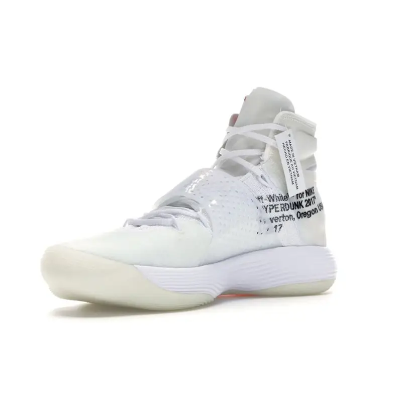 Off-White x Nike Hyperdunk 2017 Flyknit The Ten Sneakers Unisex Bianco-Bianco AJ4578-100 36.5 miniatura 5
