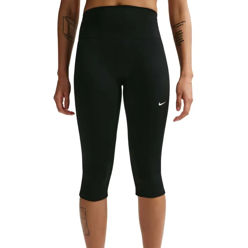 One Leggings Palestra Tight Capri Vita Alta One Nero Donna L