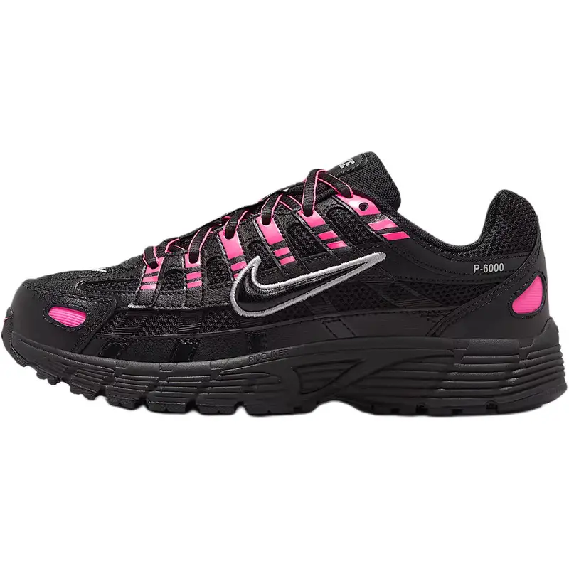 P-6000 GS Nero Rosa Shock Scarpe da Ginnastica per Bambini Argento Metallizzato HV5064-600 39