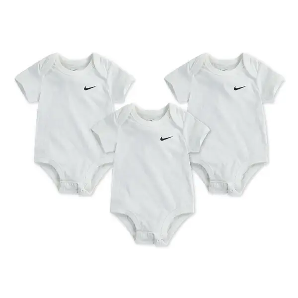 Pagliaccetto per da bambino Nike Swoosh (x3) Blanc