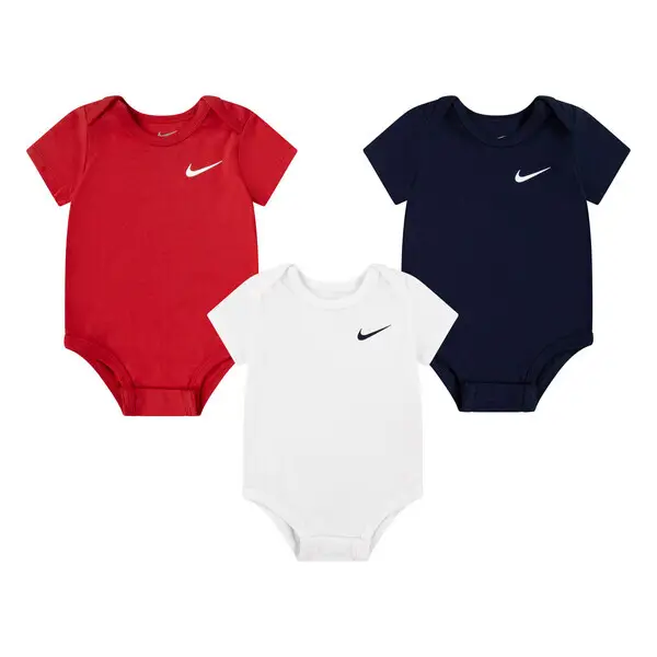 Pagliaccetto per da bambino Nike Swoosh (x3) Bleu