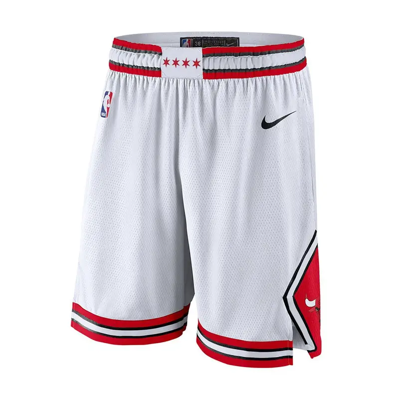Pantaloncini Basket Nba Bulls Association Bianco Rosso Uomo S