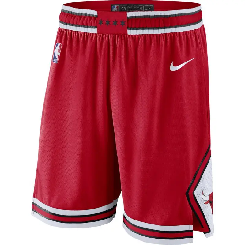 Pantaloncini Basket NBA Chicago Road 18 Rosso Bianco Uomo S